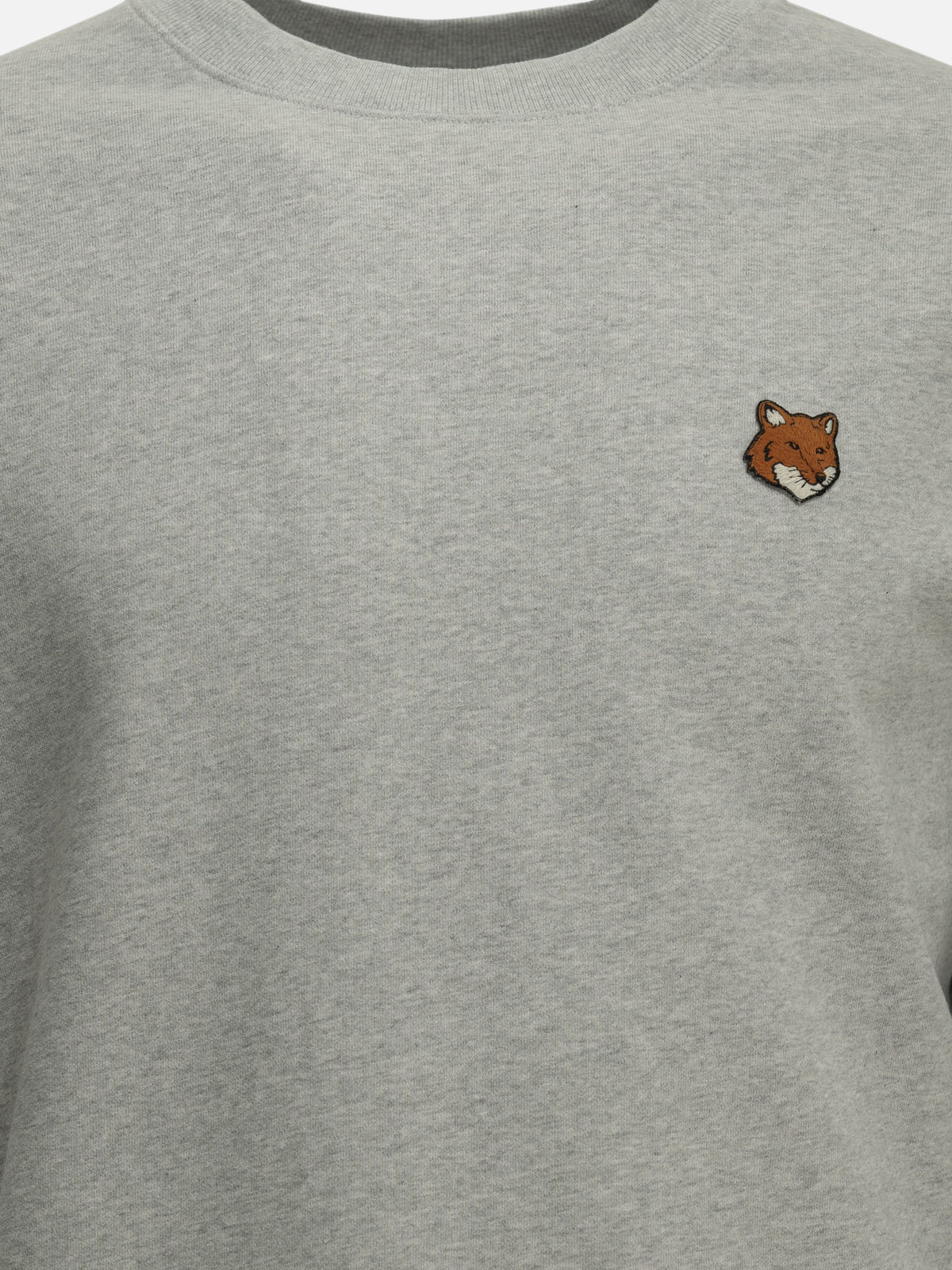 Maison Kitsuné "Fox Head" Crew-Neck Sweatshirt Grey

