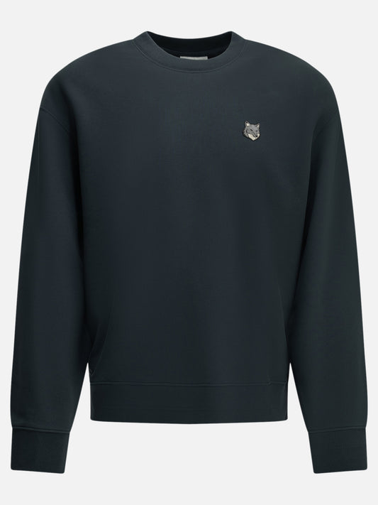 Maison Kitsuné "Fox Head" Crew Neck Sweatshirt Blue

