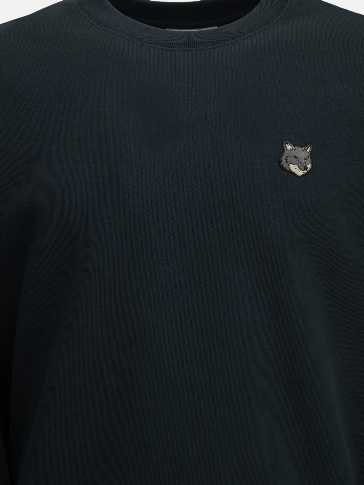 Maison Kitsuné "Fox Head" Crew Neck Sweatshirt Blue - VIETTI