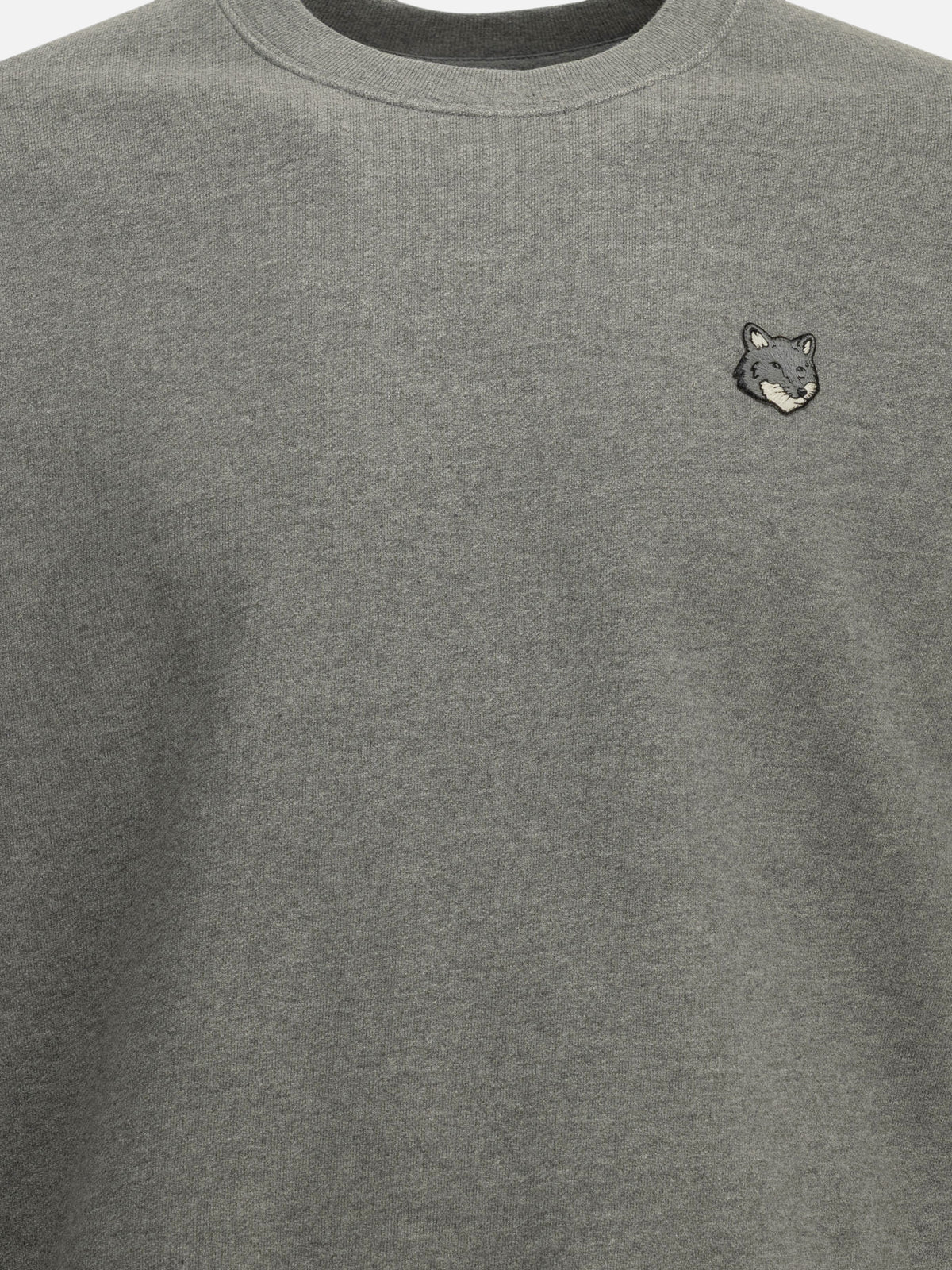Maison Kitsuné "Fox Head" Crew Neck Sweatshirt Grey

