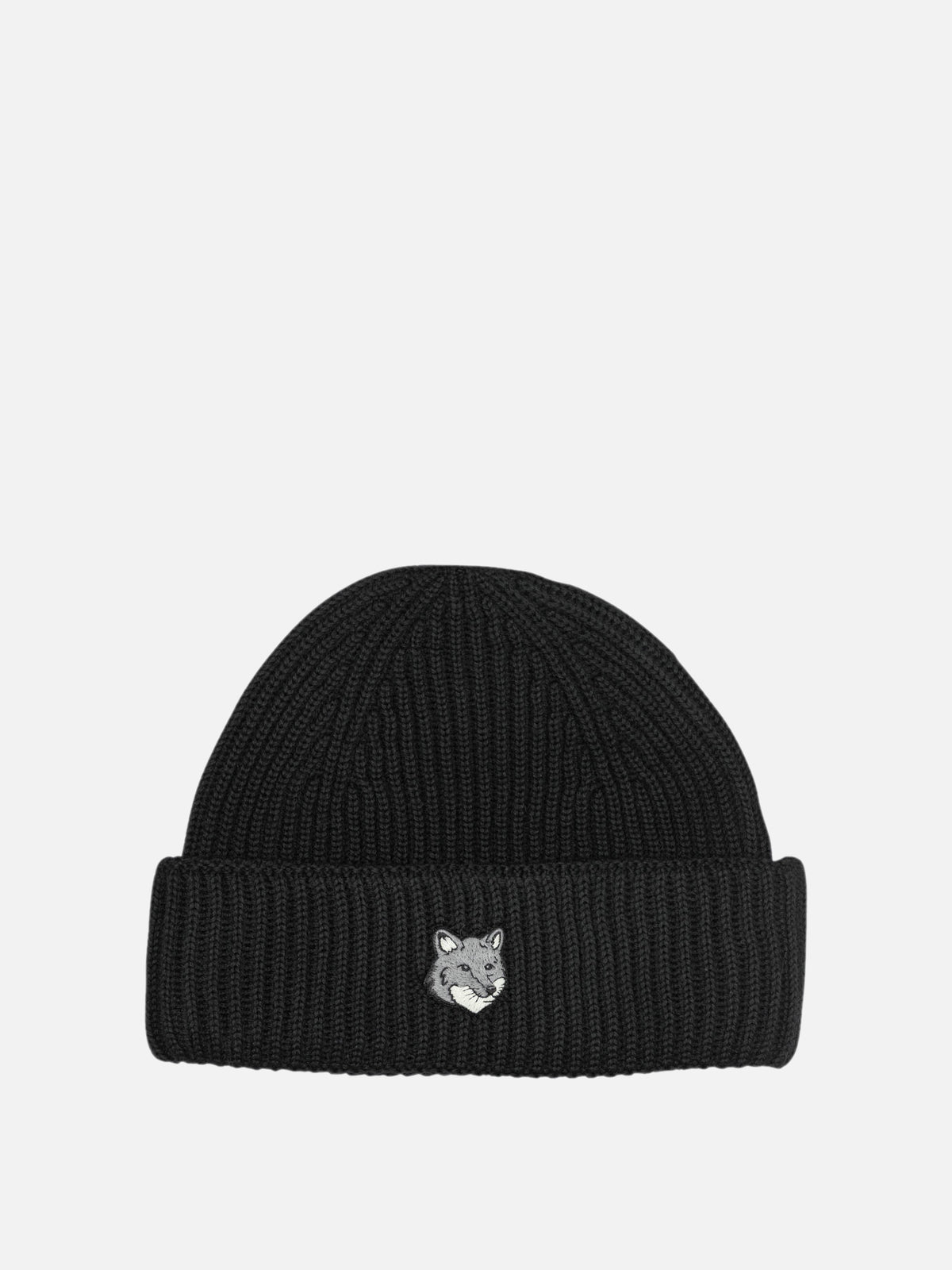 Maison Kitsuné "Fox Head" Beanie Black

