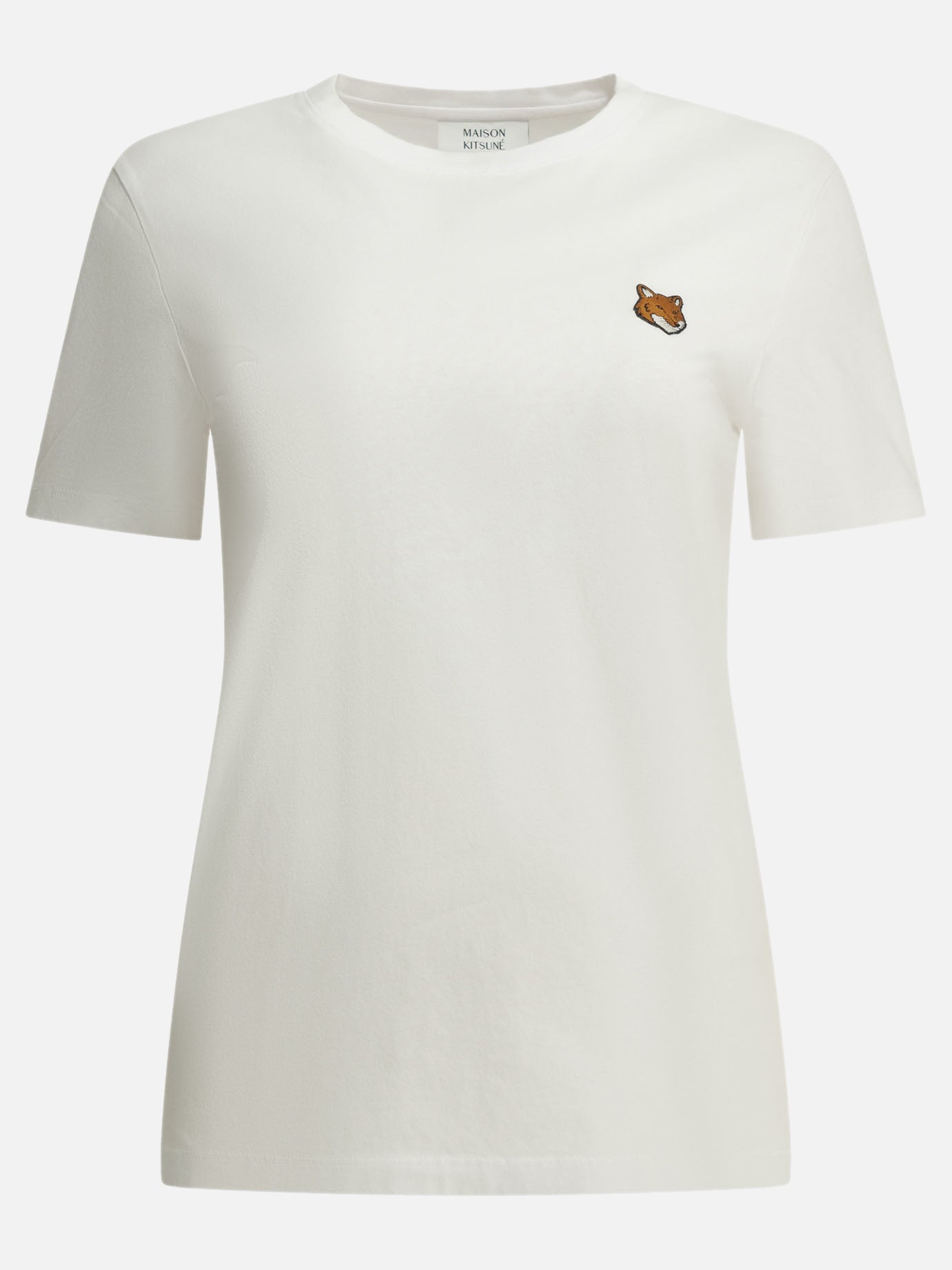 T-shirt girocollo Logo  Bianco - Maison Kitsuné Donna | PDP | VIETTI Online Store | Zoom-Modal
