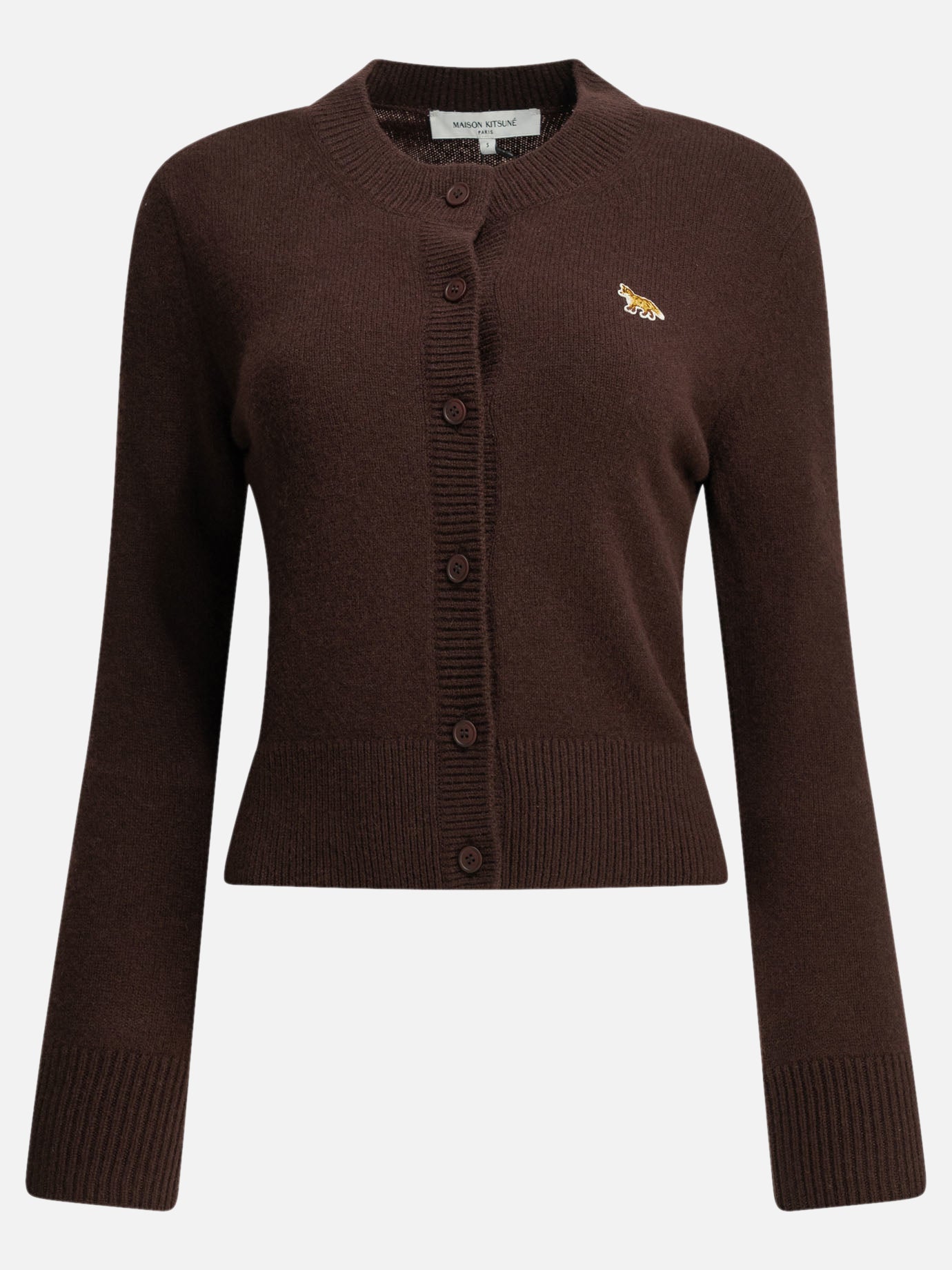 Cardigan Solid colour  Marrone - Maison Kitsuné Donna | PDP | VIETTI Online Store | Zoom-Modal
