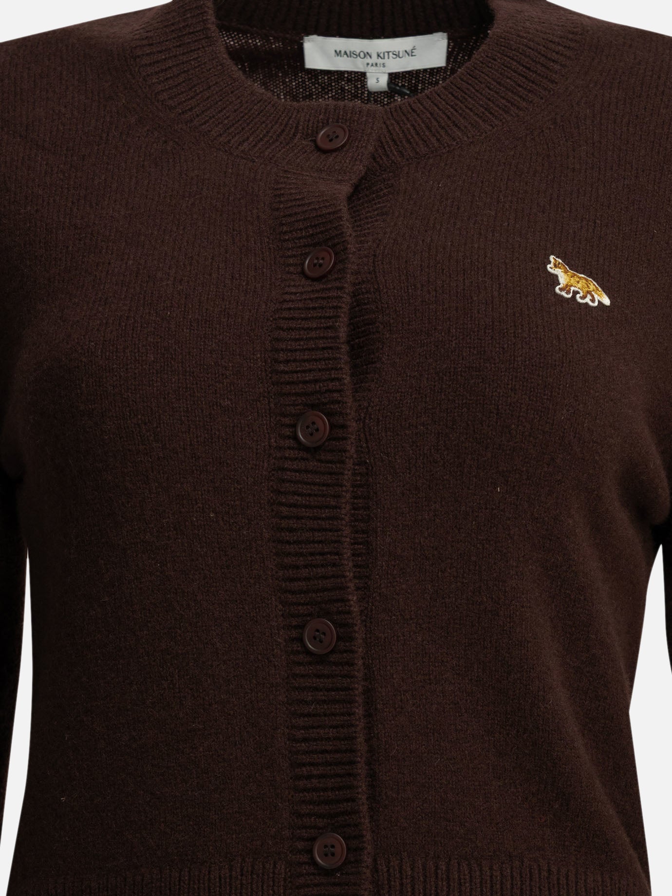 Cardigan Solid colour  Marrone - Maison Kitsuné Donna | PDP | VIETTI Online Store | thumbnail_3