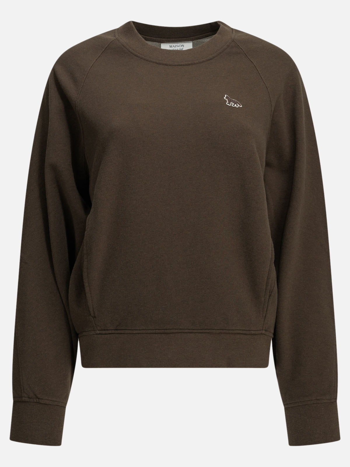 Maison Kitsuné "Baby Fox" Crew-Neck Sweatshirt Brown

