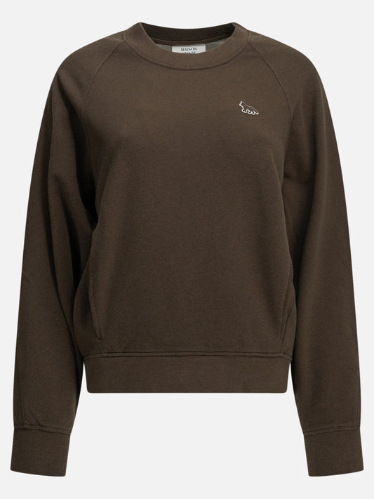 Maison Kitsuné "Baby Fox" Crew-Neck Sweatshirt Brown

