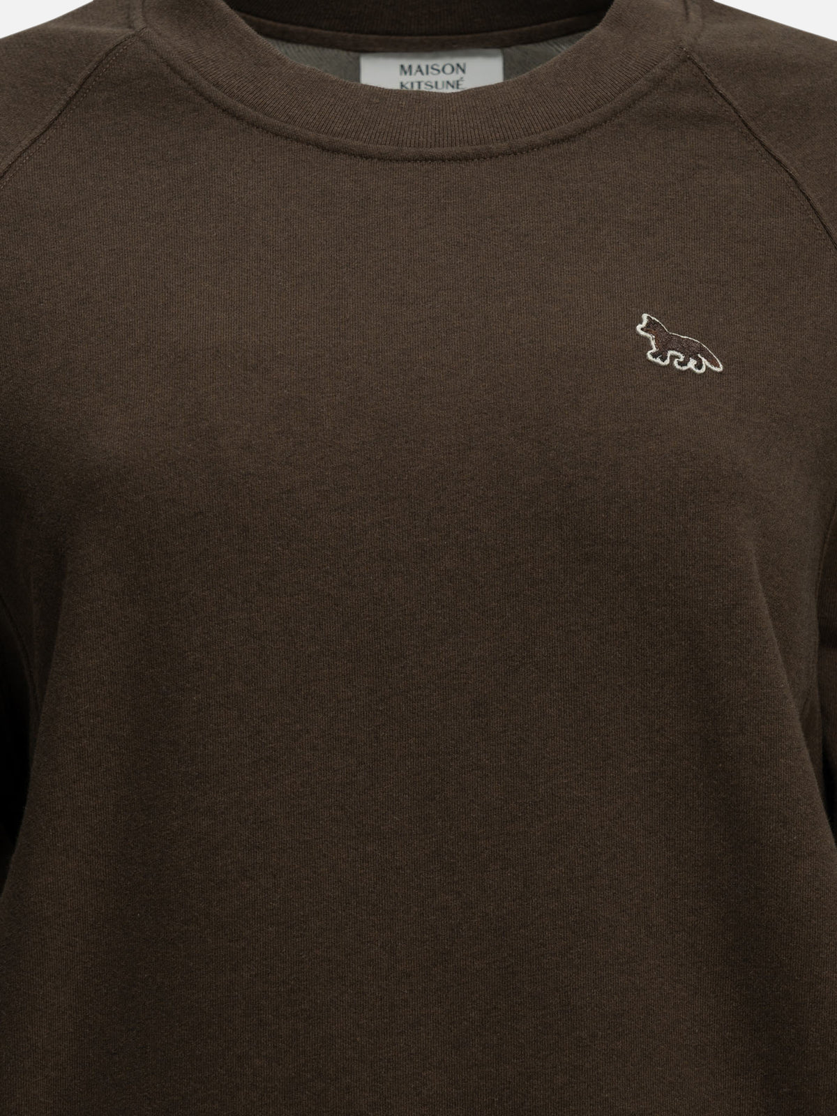 Maison Kitsuné "Baby Fox" Crew-Neck Sweatshirt Brown - VIETTI