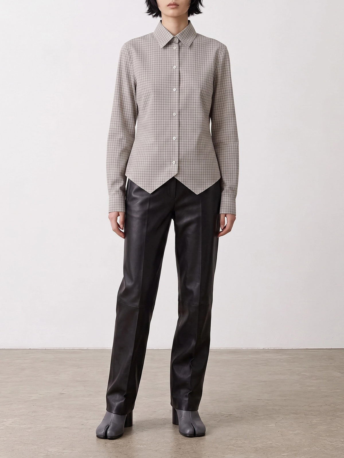 Maison Margiela "Pointed Hem" Casual Shirt Grey - VIETTI