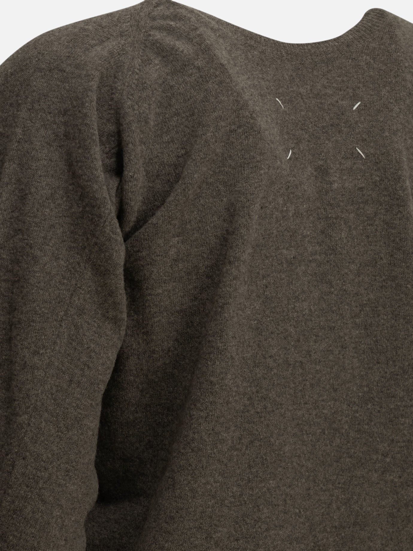 Maison Margiela "Lived-in" V-neck Sweater Brown - VIETTI