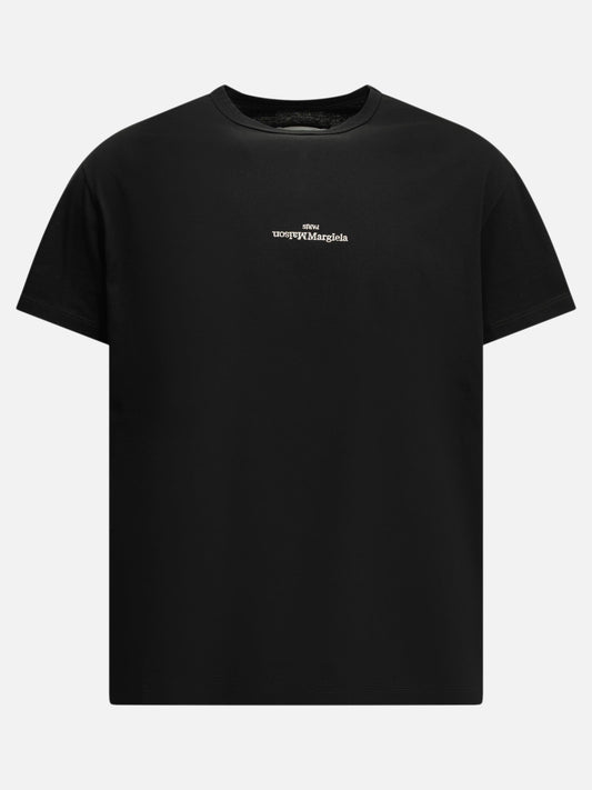 Maison Margiela Crewneck T-shirt with logo Black

