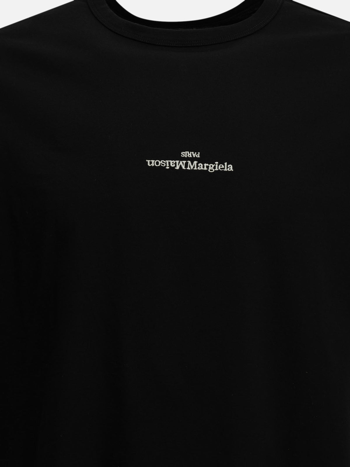 Maison Margiela Crewneck T-shirt with logo Black

