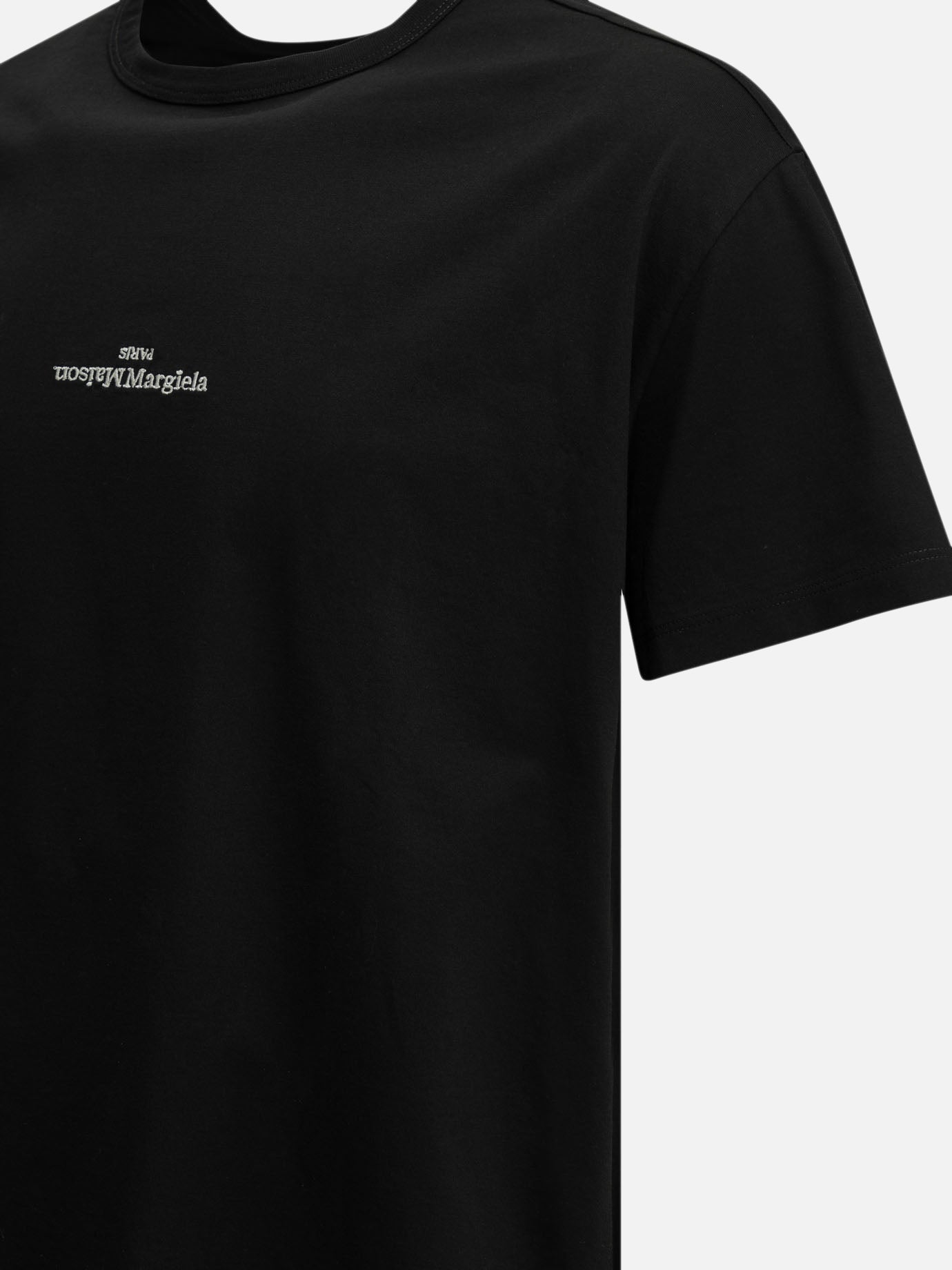 Maison Margiela Crewneck T-shirt with logo S50GC0736 Black - Men