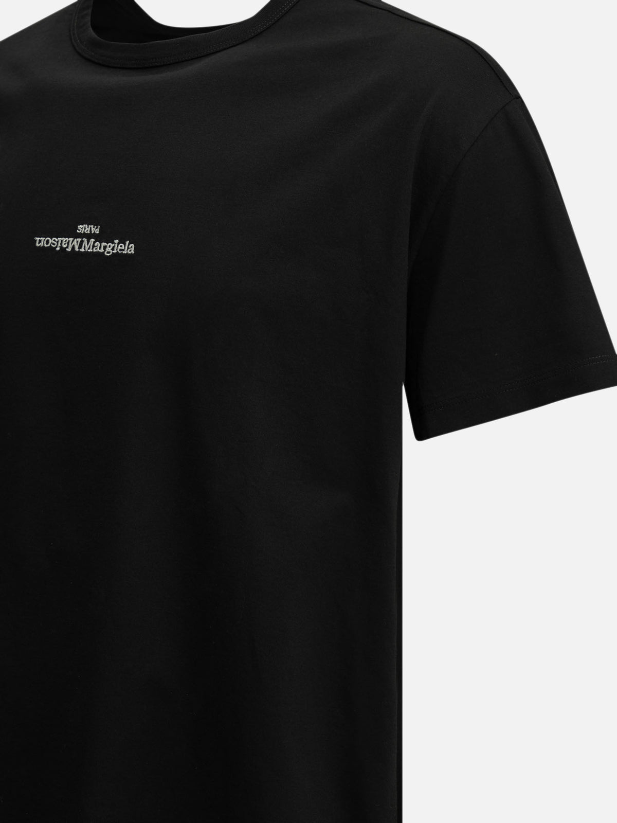 Maison Margiela Crewneck T-shirt with logo Black

