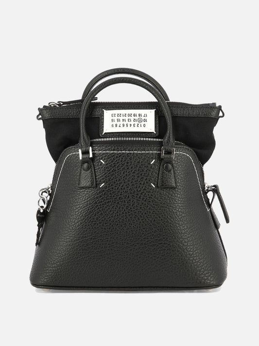Borse piccole 100% cow leather - Secondary fabric: 79% cotton 16% polyester 5% other fibres - Lining: 100% cotton - Other fabric: 100% zamak - Other fabric: 100% brass  Nero - Maison Margiela Donna | PDP | VIETTI Online Store 
