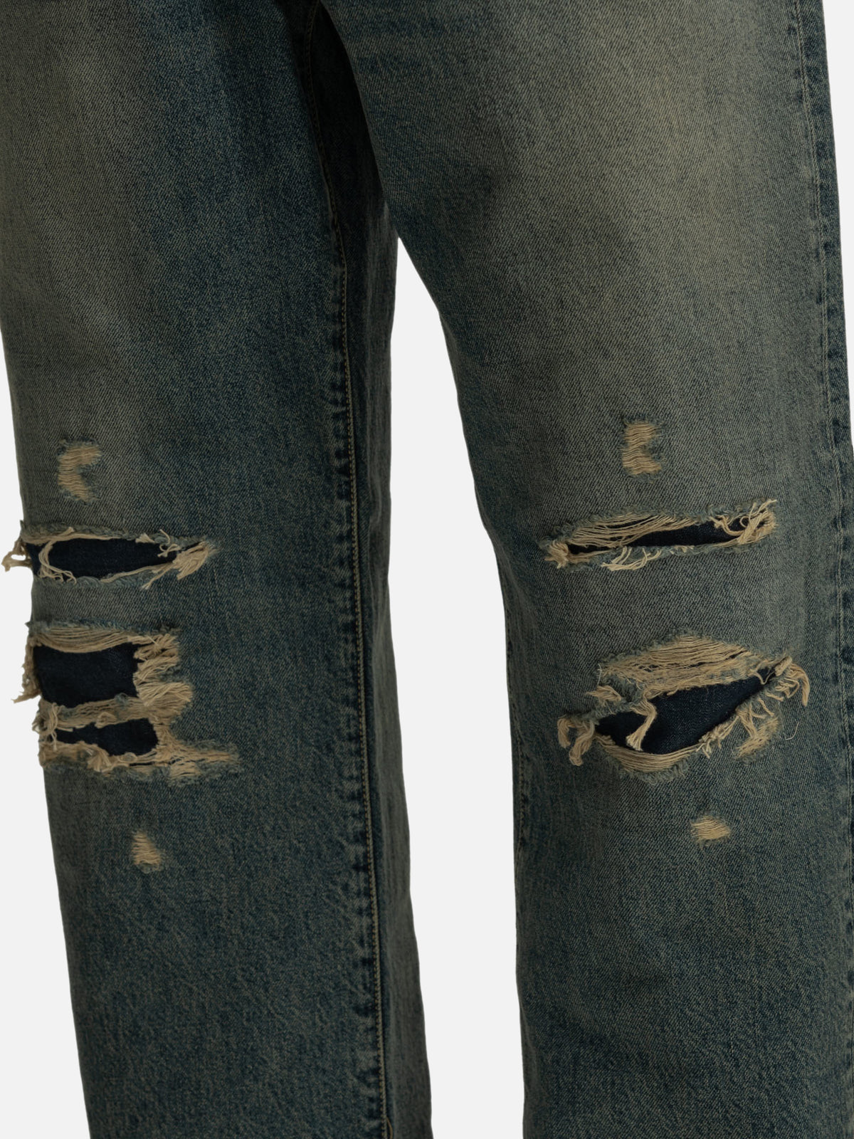 Maison Margiela "Distressed" Straight-Leg Jeans Blue - VIETTI