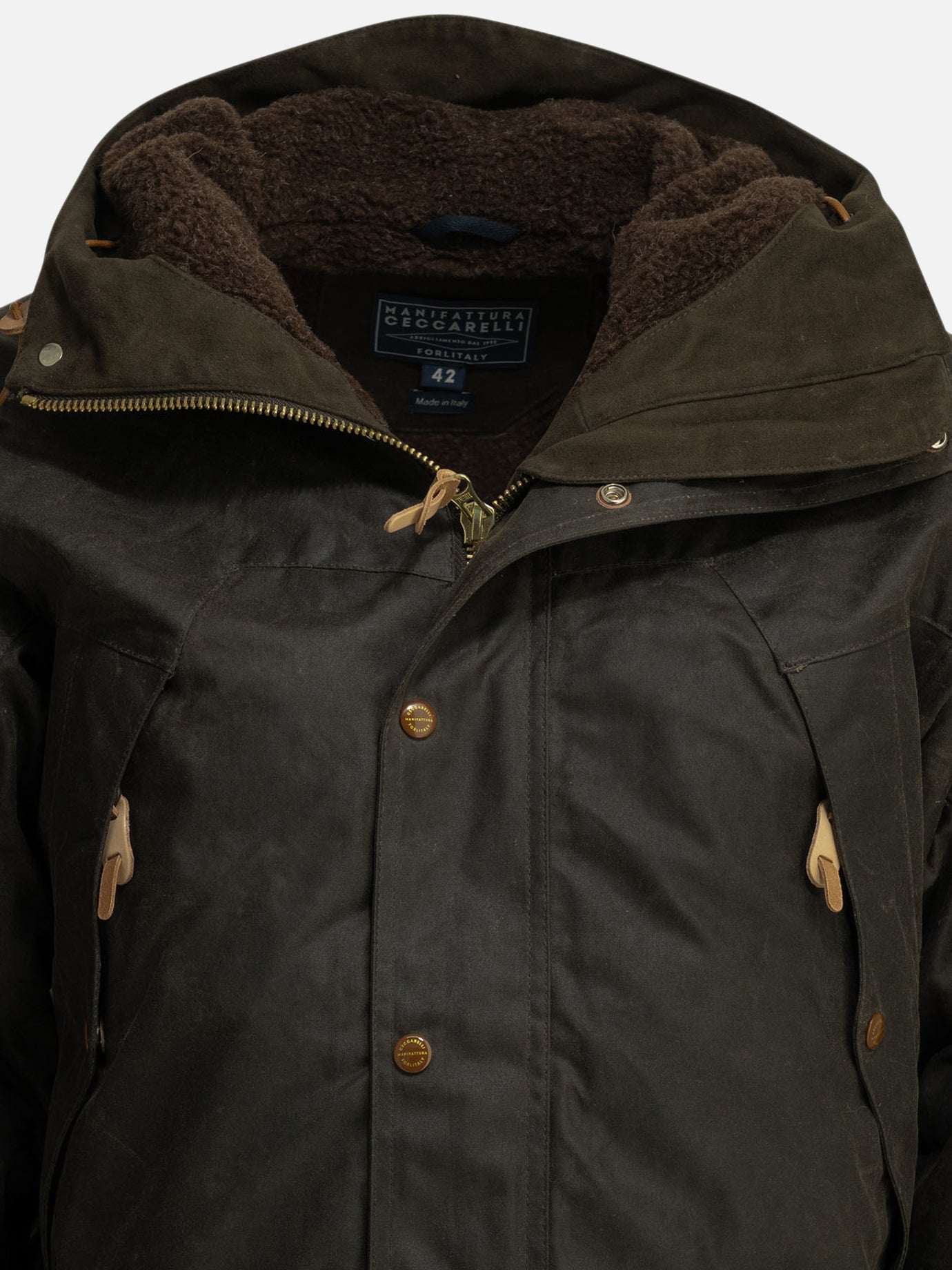 Parka Solid colour  Marrone - Manifattura Ceccarelli Uomo | PDP | VIETTI Online Store | Zoom-Modal_3

