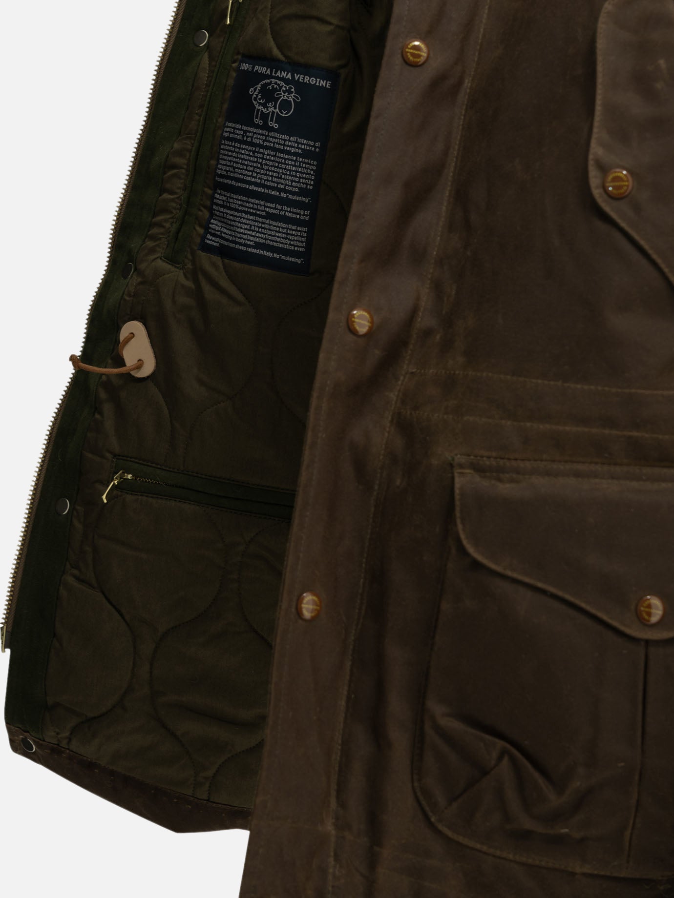 Parka Solid colour  Marrone - Manifattura Ceccarelli Uomo | PDP | VIETTI Online Store | thumbnail_4