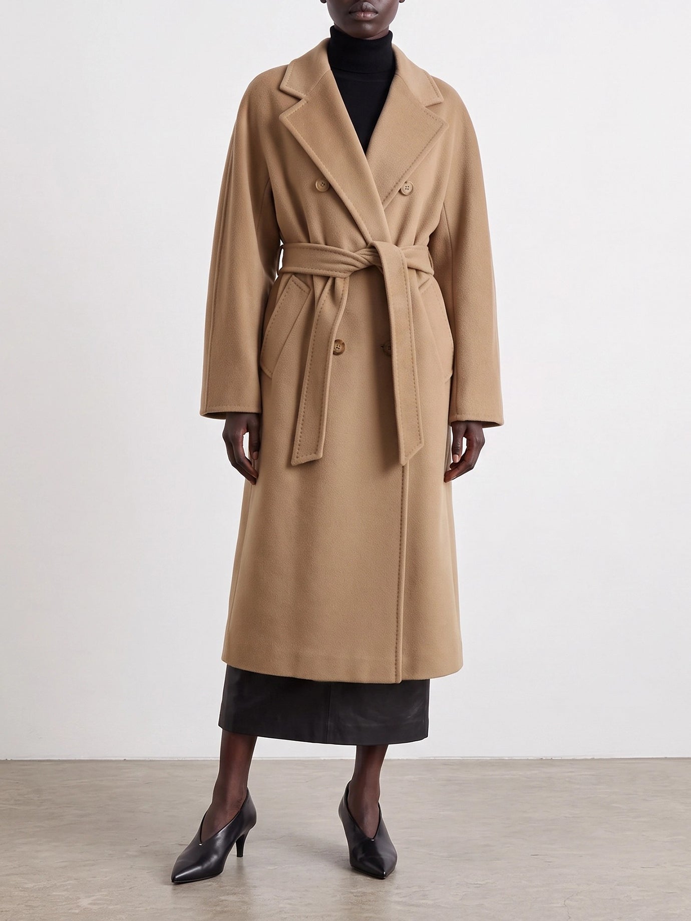 Long coats Solid colour  Beige - Max Mara Women | PDP | VIETTI Online Store | thumbnail_5