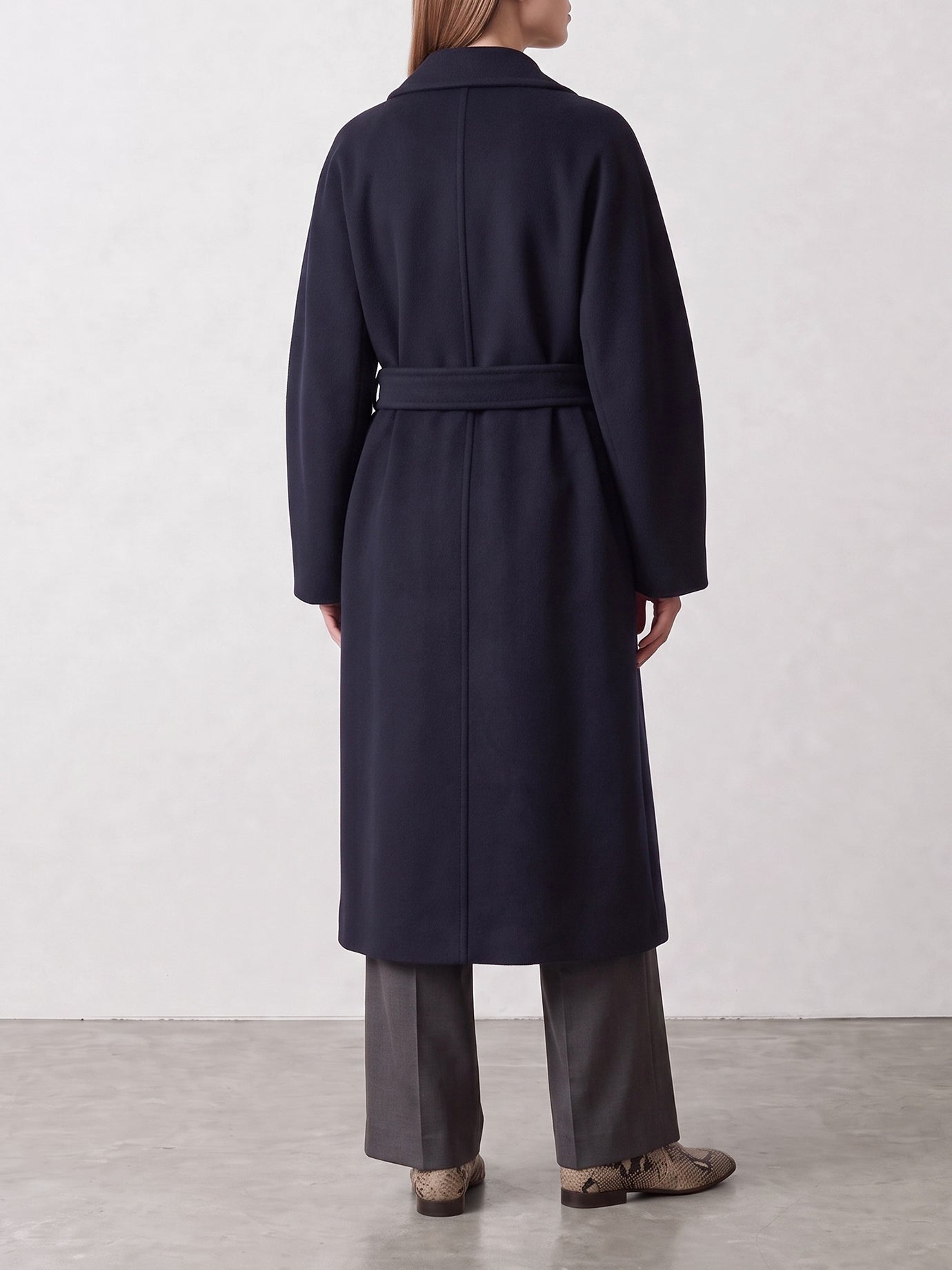 Long coats Solid colour  Blue - Max Mara Women | PDP | VIETTI Online Store | thumbnail_3