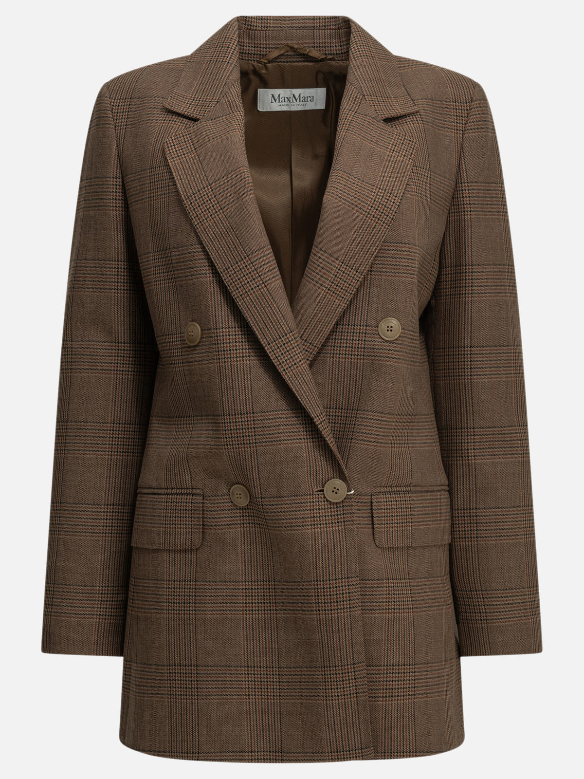 Max Mara Double-breasted wool blazer Brown - VIETTI