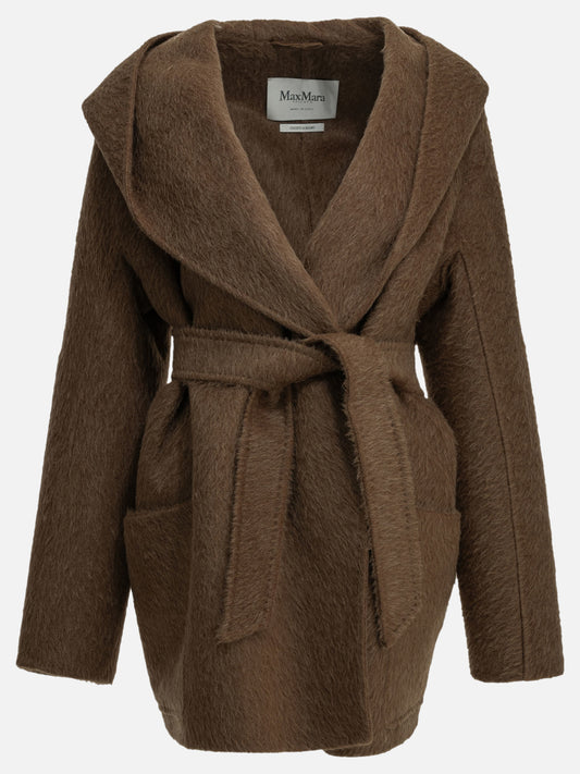 Max Mara Short camel-colored coat Brown

