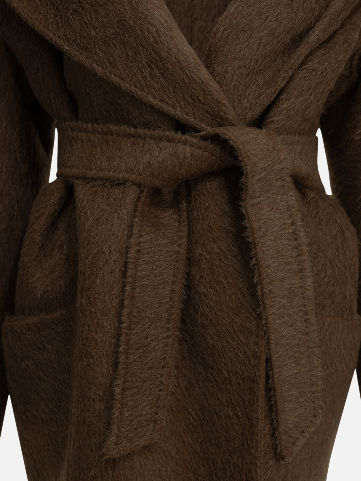 Max Mara Short camel-colored coat Brown