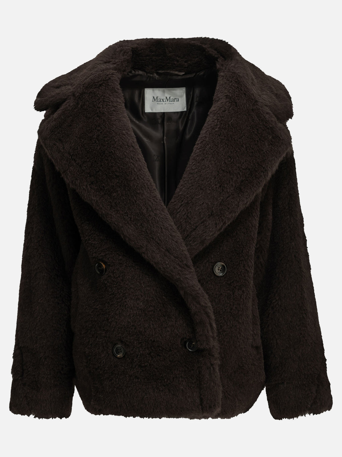 Max Mara Short alpaca coat Brown

