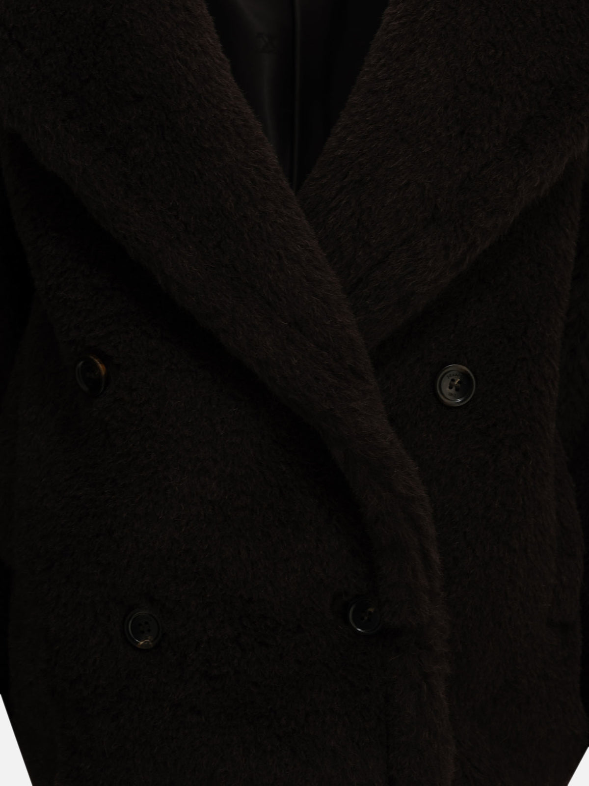 Max Mara Short alpaca coat Brown

