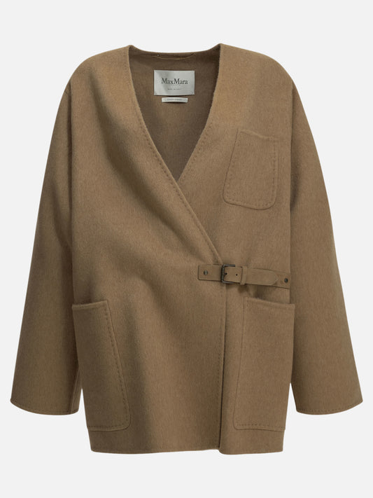 Max Mara Short coat in camel and mohair Beige

