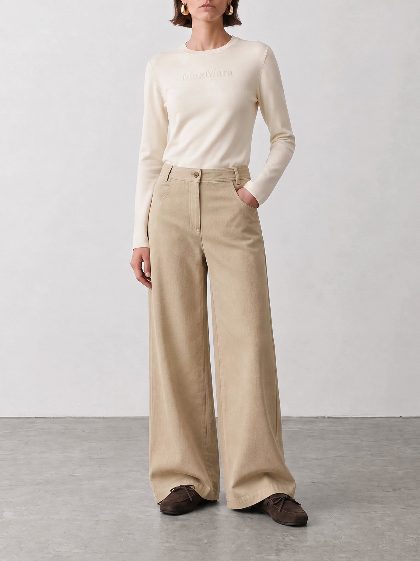 Leisure trousers Solid colour  Beige - Max Mara Women | PDP | VIETTI Online Store | Zoom-Modal_2
