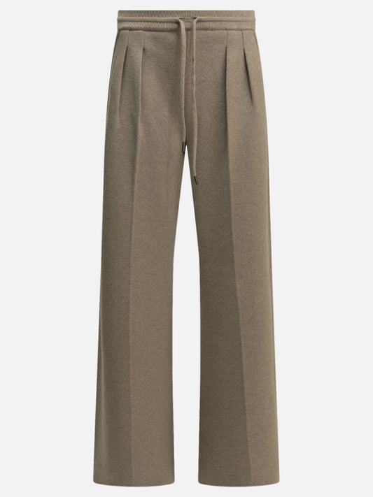 Max Mara Casual pants made of wool and cashmere Beige

