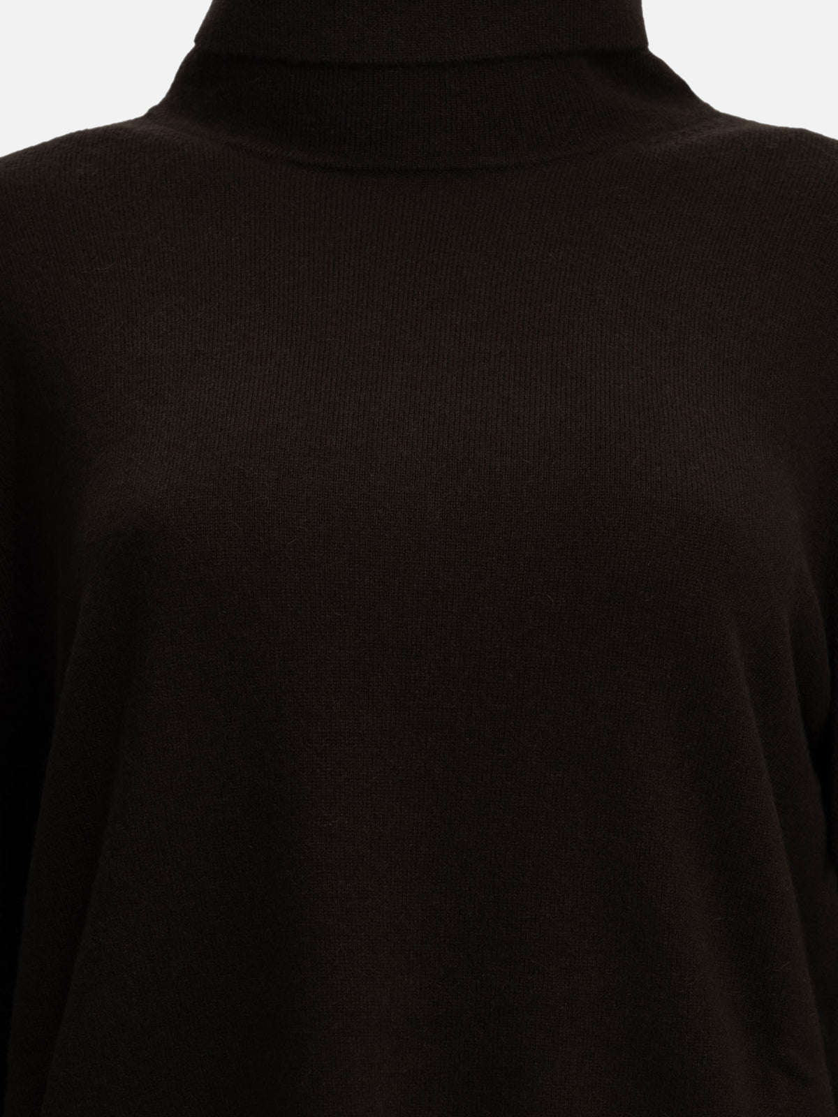 Max Mara Wool and cashmere turtleneck sweater Brown