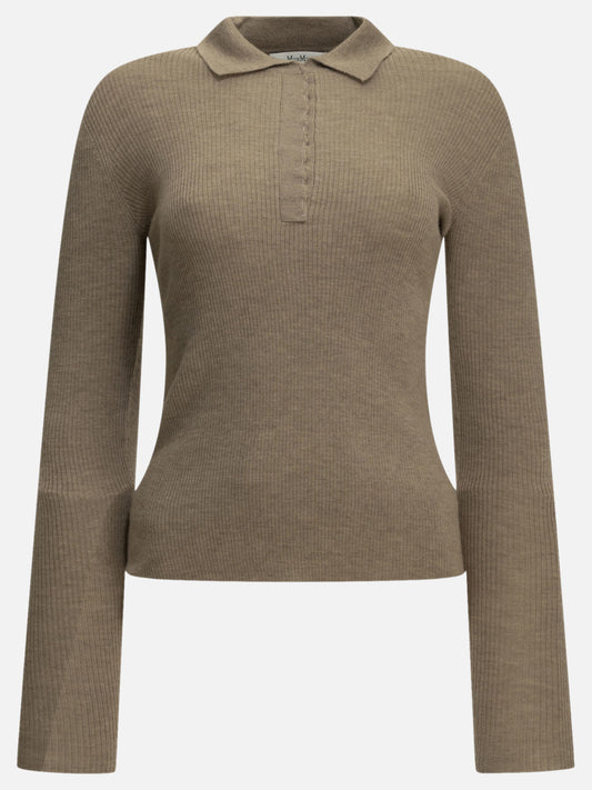 Max Mara Cashmere polo shirt Beige

