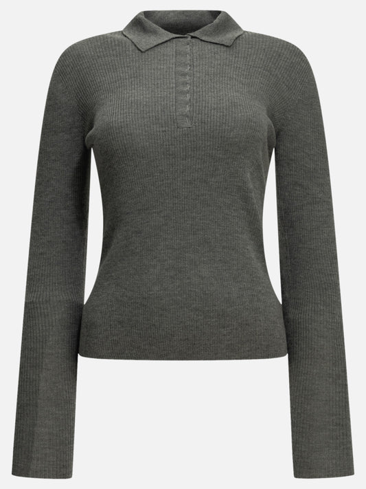 Max Mara Cashmere polo shirt Grey

