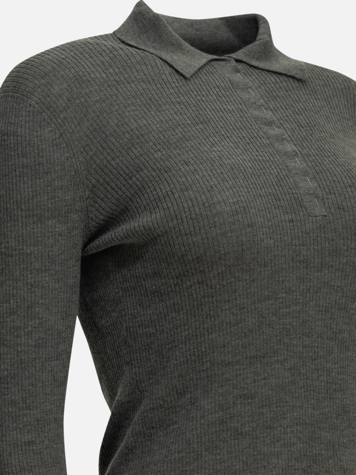 Max Mara Cashmere polo shirt Grey - VIETTI