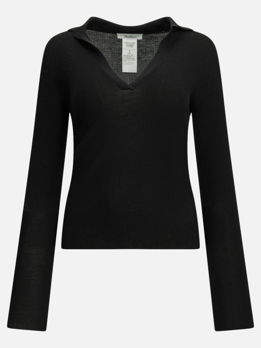 Max Mara Cashmere polo shirt Black

