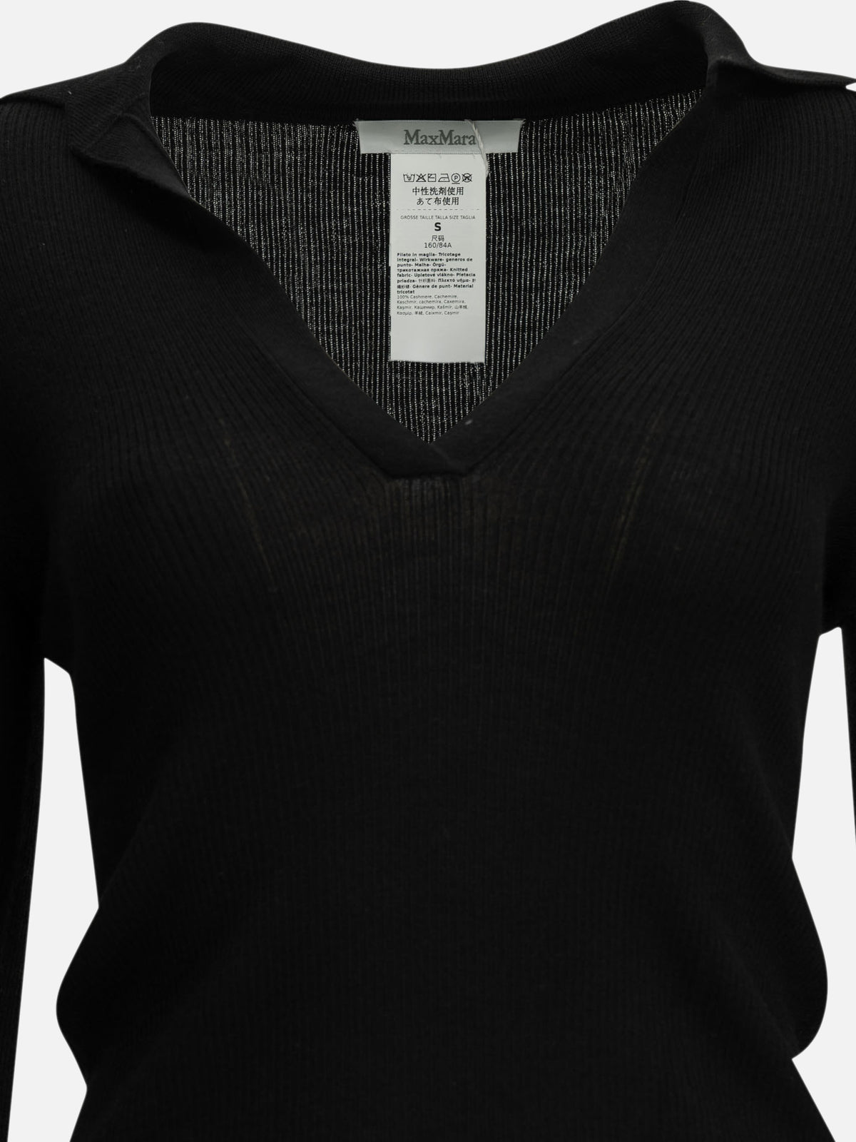 Max Mara Cashmere polo shirt Black

