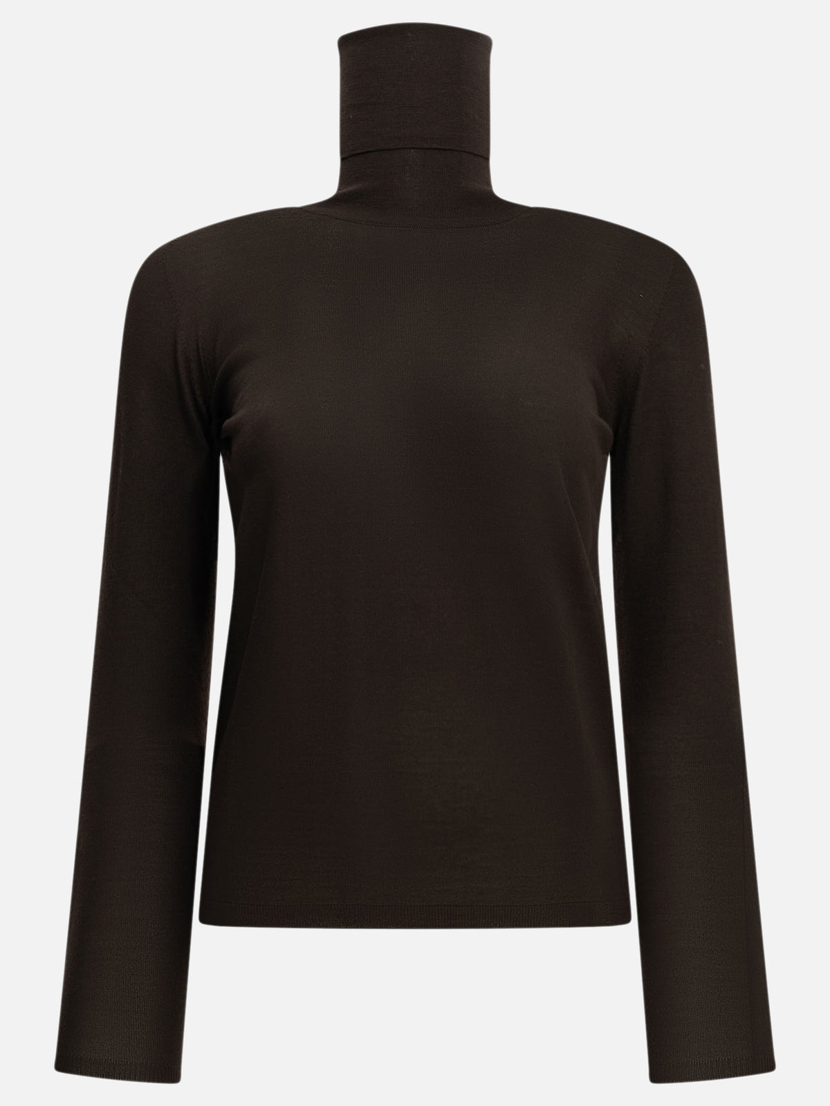 Max Mara Virgin Wool Turtleneck Sweater Brown - VIETTI