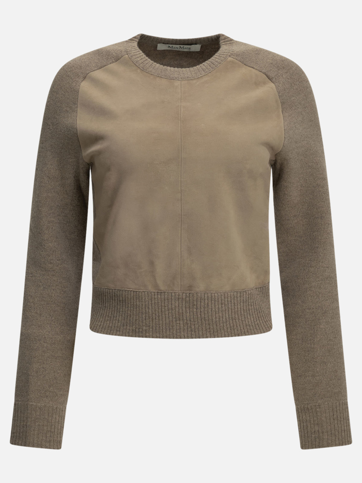 Max Mara Maglione girocollo in lana e cashmere Beige - VIETTI