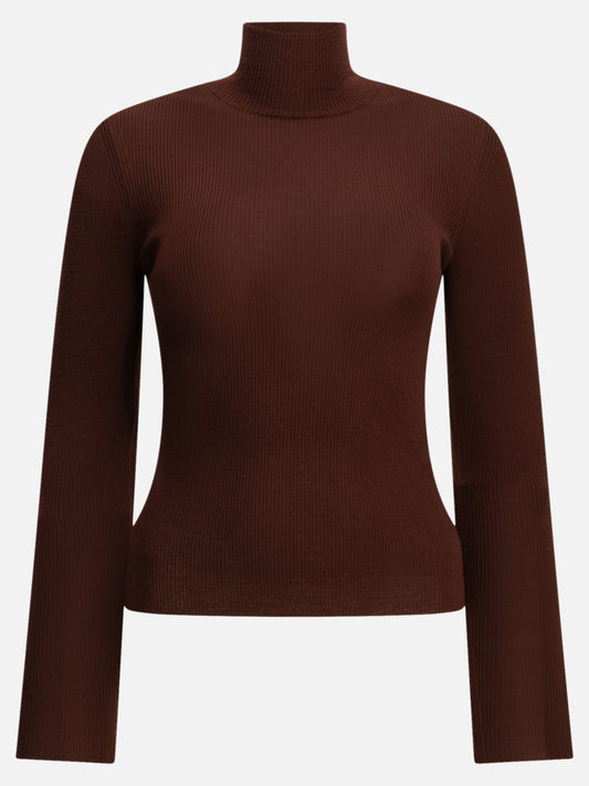 Max Mara Virgin wool turtleneck sweater Bordeaux


