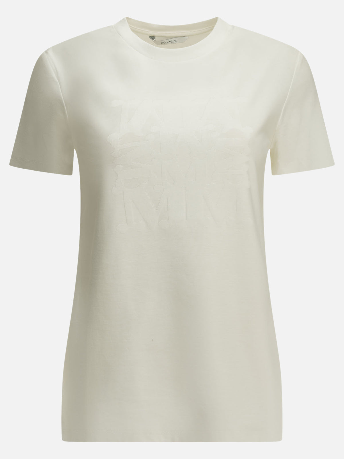 Max Mara Crewneck T-shirt with logo White

