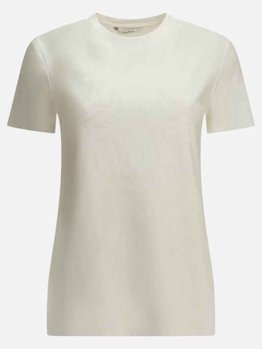 Max Mara Crewneck T-shirt with logo White

