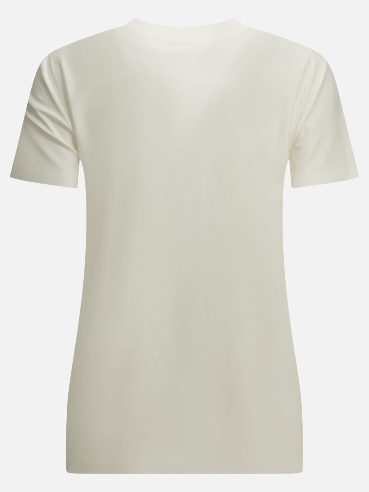 Max Mara Crewneck T-shirt with logo White

