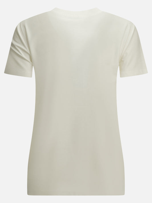 Max Mara Crewneck T-shirt with logo White

