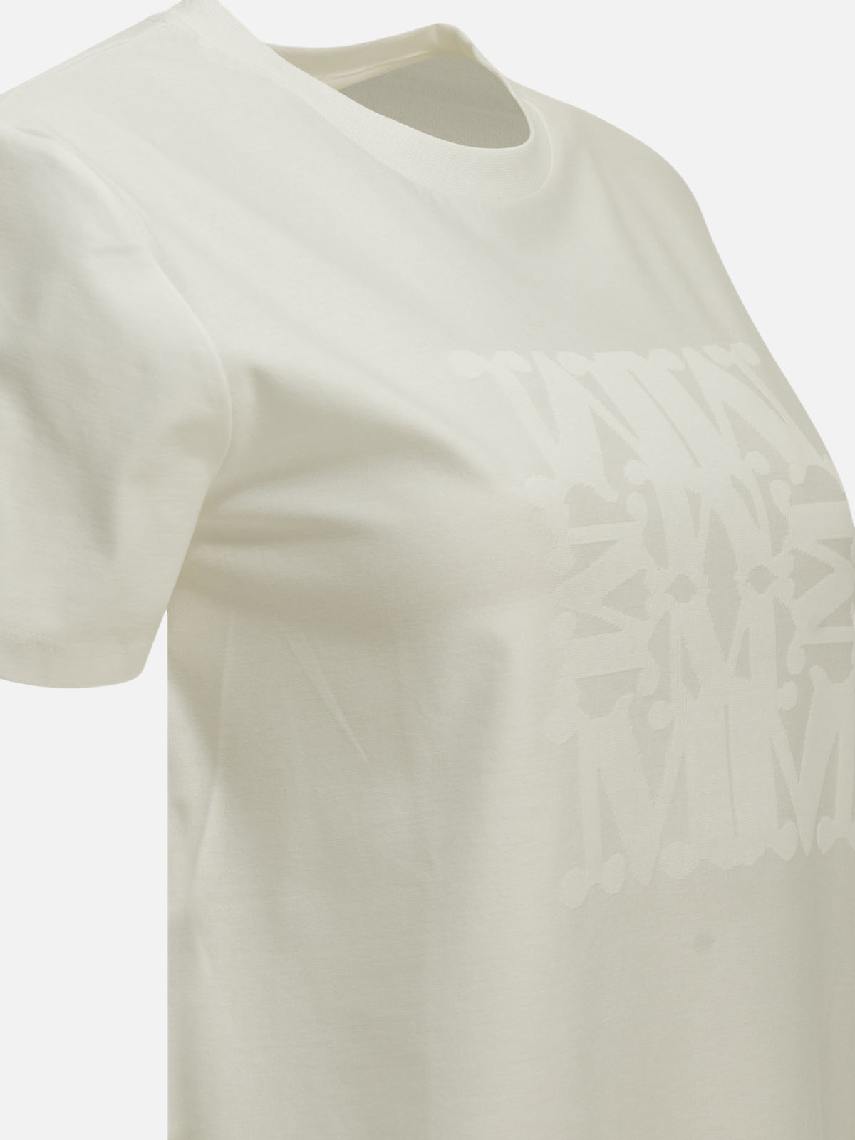 Max Mara Crewneck T-shirt with logo White - VIETTI
