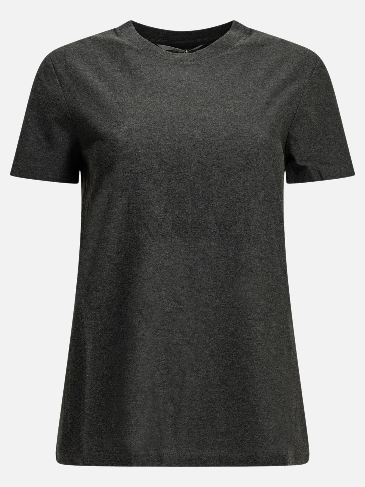 Max Mara Crewneck T-shirt with logo Grey

