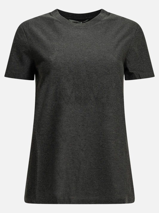 Max Mara Crewneck T-shirt with logo Grey

