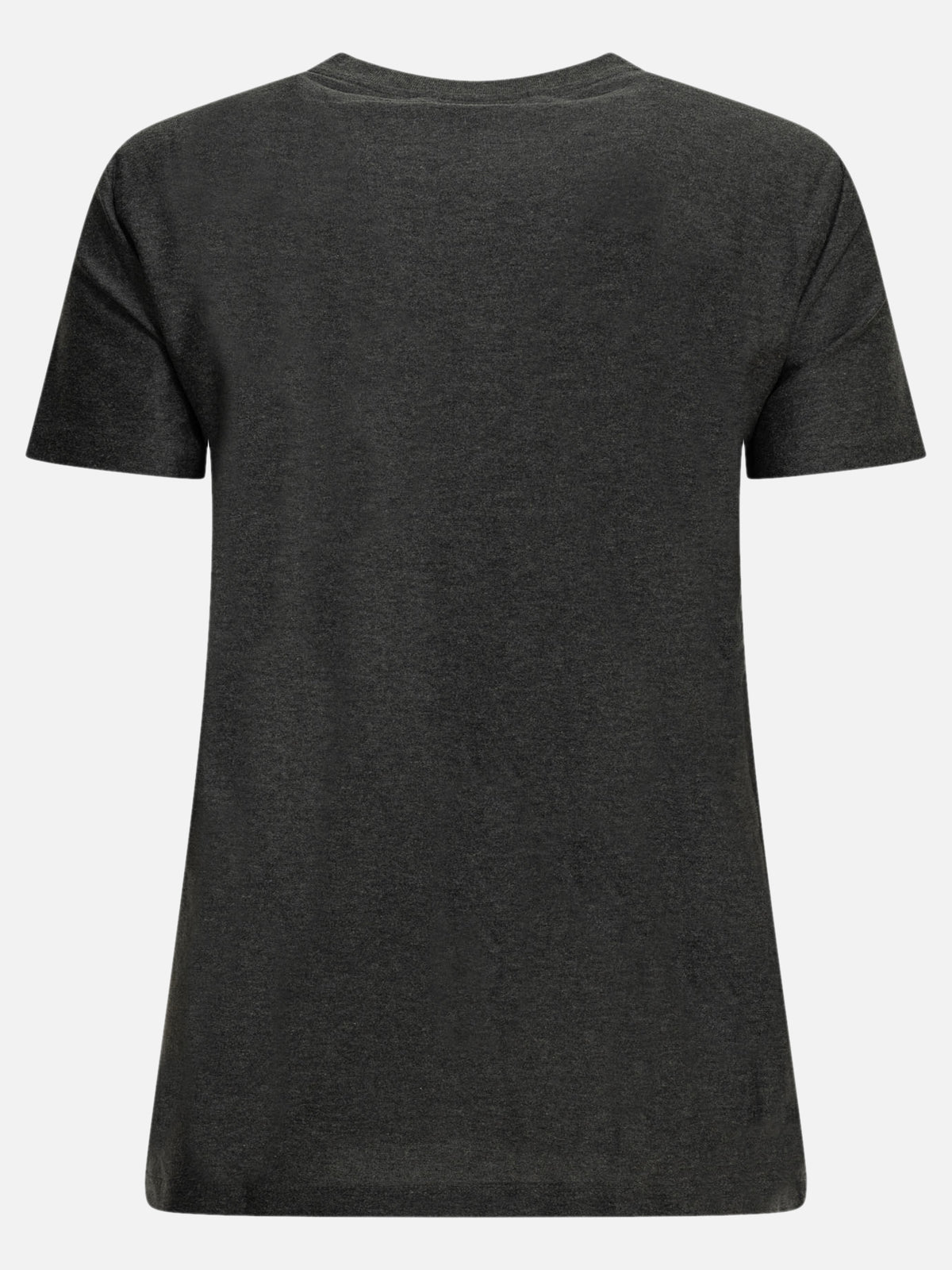 Max Mara Crewneck T-shirt with logo Grey

