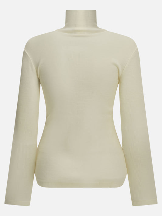 Max Mara Wool jersey turtleneck sweater White


