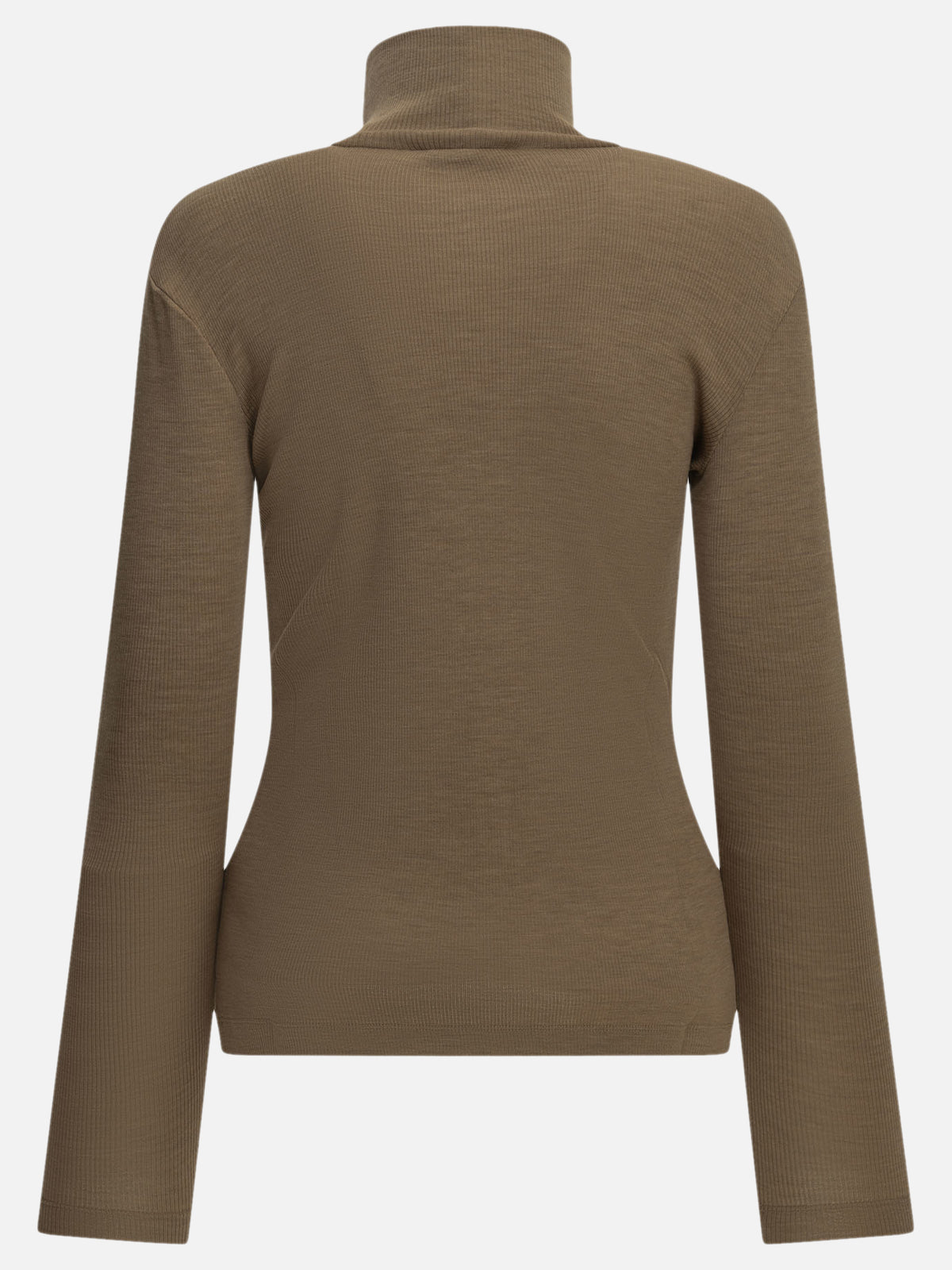 Max Mara Wool jersey turtleneck sweater Brown - VIETTI